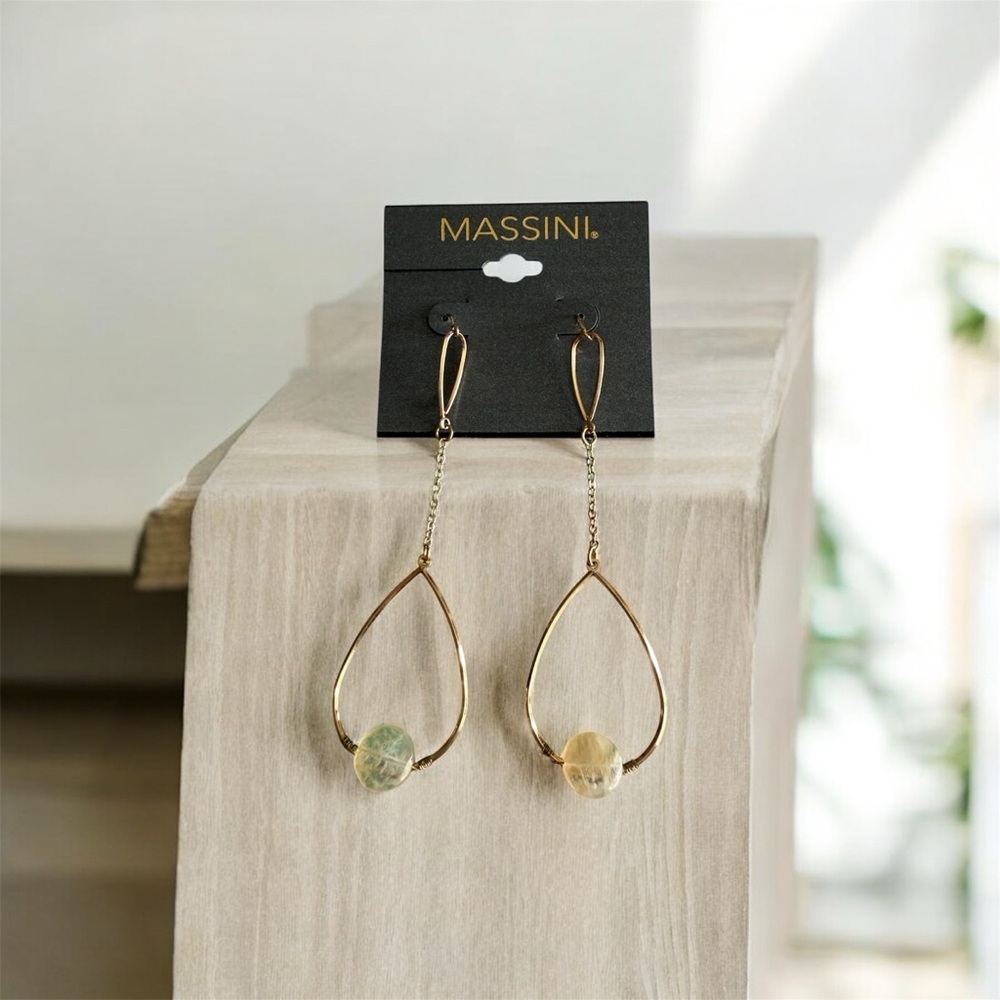 Massini gold-tone drop earrings Earrings. New with tags .